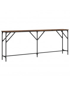 Tavolo Consolle Rovere Fumo 200x29x75 cm in Legno Multistrato