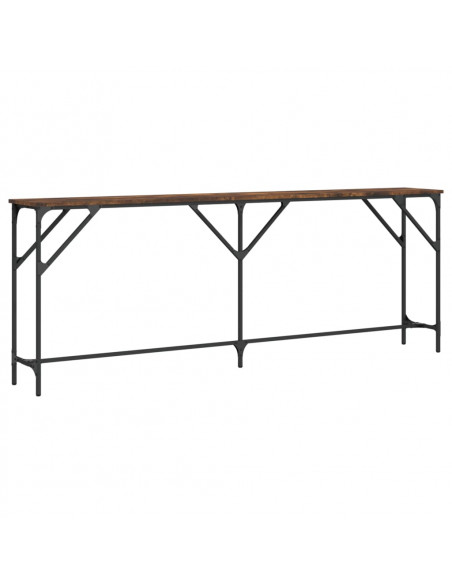Tavolo Consolle Rovere Fumo 200x29x75 cm in Legno Multistrato