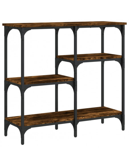Tavolo Consolle Rovere Fumo 80x29x75 cm in Legno Multistrato
