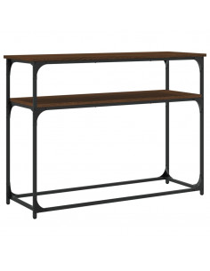 Tavolo Consolle Rovere Marrone 100x35,5x75 cm Legno Multistrato