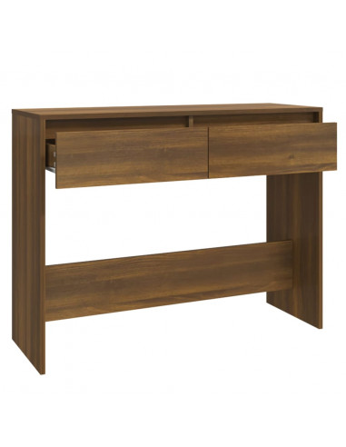 Tavolo Consolle Rovere Marrone 100x35x76,5 cm in Truciolato
