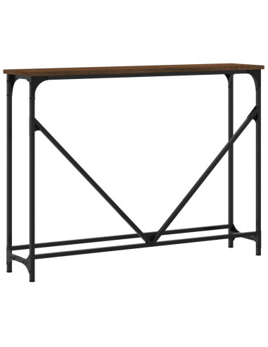 Tavolo Consolle Rovere Marrone 102x22,5x75 cm Legno Multistrato