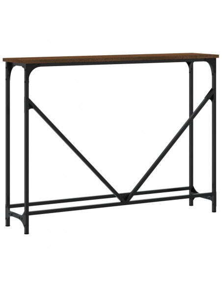 Tavolo Consolle Rovere Marrone 102x22,5x75 cm Legno Multistrato