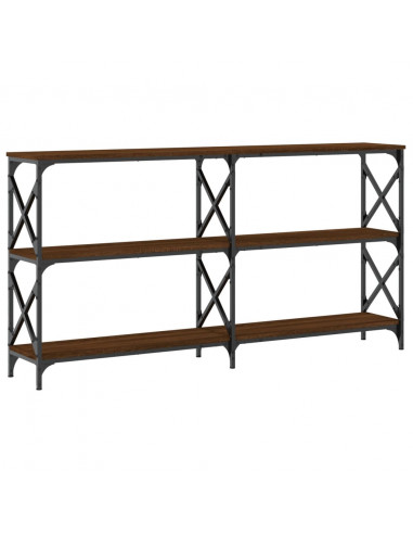 Tavolo Consolle Rovere Marrone 156x28x80,5 cm Legno Multistrato
