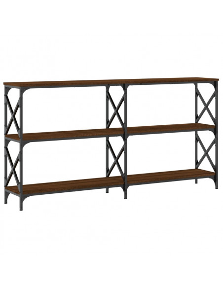 Tavolo Consolle Rovere Marrone 156x28x80,5 cm Legno Multistrato