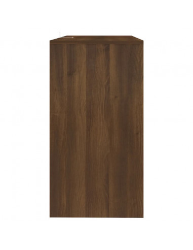 Tavolo Consolle Rovere Marrone 89x41x76,5 cm in Acciaio