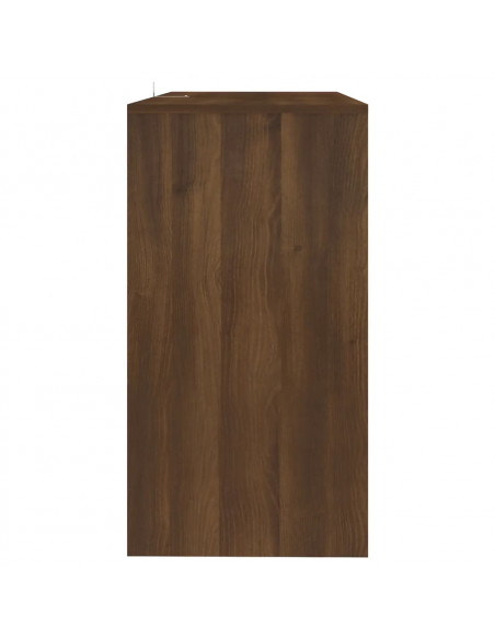 Tavolo Consolle Rovere Marrone 89x41x76,5 cm in Acciaio