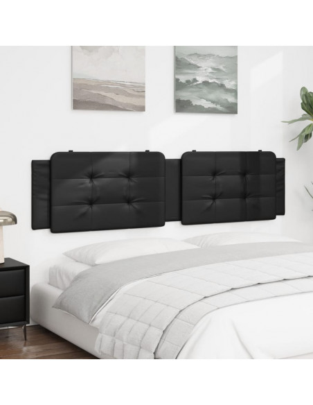 Cuscino Testiera Nero 200 cm in Similpelle