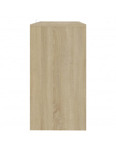 Tavolo Consolle Rovere Sonoma 89x41x76,5 cm in Acciaio