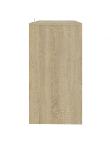 Tavolo Consolle Rovere Sonoma 89x41x76,5 cm in Acciaio