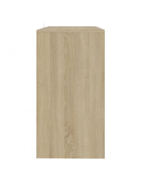 Tavolo Consolle Rovere Sonoma 89x41x76,5 cm in Acciaio
