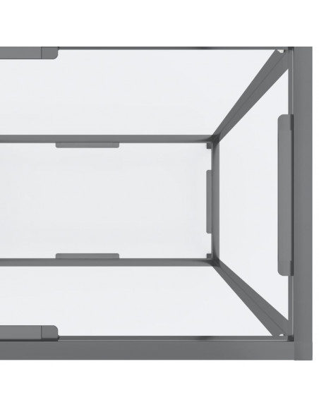 Tavolo Consolle Trasparente 140x35x75,5 cm in Vetro Temperato
