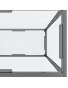Tavolo Consolle Trasparente 160x35x75,5 cm in Vetro Temperato