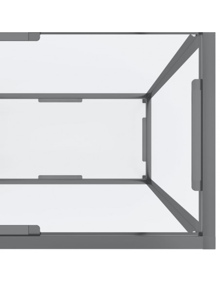 Tavolo Consolle Trasparente 160x35x75,5 cm in Vetro Temperato