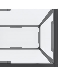 Tavolo Consolle Trasparente 180x35x75,5 cm in Vetro Temperato