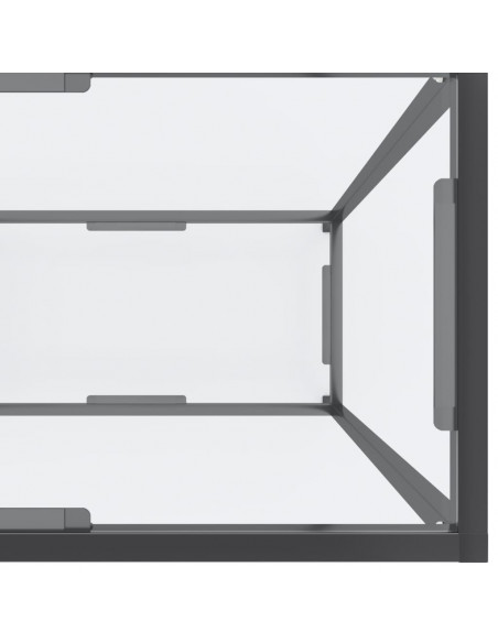 Tavolo Consolle Trasparente 200x35x75,5 cm in Vetro Temperato