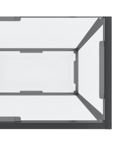 Tavolo Consolle Trasparente 220x35x75,5 cm in Vetro Temperato