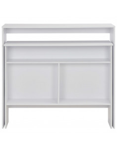 Tavolo da Bar a 2 Livelli Bianco 130x40x120