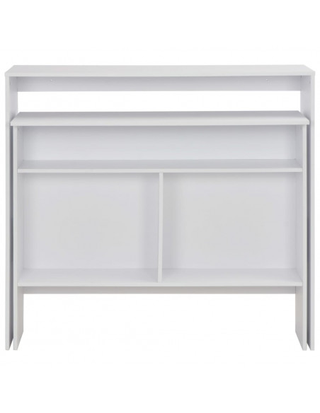 Tavolo da Bar a 2 Livelli Bianco 130x40x120