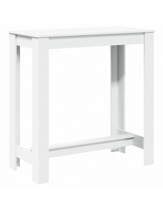 Tavolo da Bar Bianco 102x50x103,5 cm in Legno Multistrato