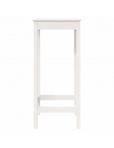 Tavolo da Bar Bianco 50x50x110 cm in Legno Massello di Pino
