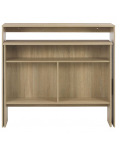 Tavolo da Bar con 2 Piani d'Appoggio Rovere 130x40x120 cm