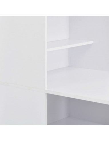 Tavolo da Bar con Mobiletto Bianco 115x59x200 cm