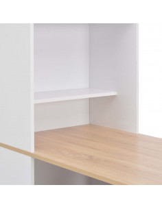 Tavolo da Bar con Mobiletto Bianco 115x59x200 cm