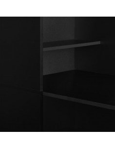 Tavolo da Bar con Mobiletto Nero 115x59x200 cm