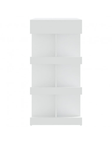 Tavolo da Bar con Ripiani Bianco 100x50x101,5 cm in Truciolato