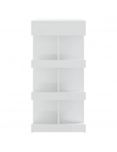 Tavolo da Bar con Ripiani Bianco Lucido 100x50x101,5 cm