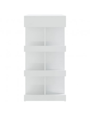 Tavolo da Bar con Ripiani Bianco Lucido 100x50x101,5 cm
