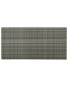 Tavolo da Bar con Ripiani Grigio 120x60x110 cm in Polyrattan