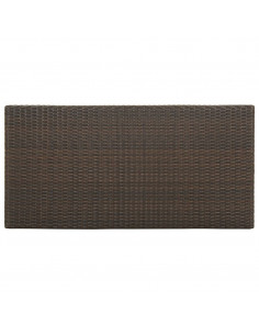 Tavolo da Bar con Ripiani Marrone 120x60x110 cm in Polyrattan