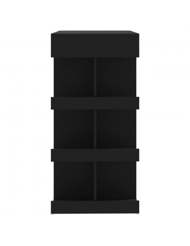 Tavolo da Bar con Ripiani Nero 100x50x101,5 cm in Truciolato