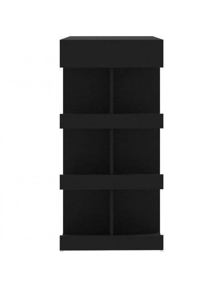 Tavolo da Bar con Ripiani Nero 100x50x101,5 cm in Truciolato