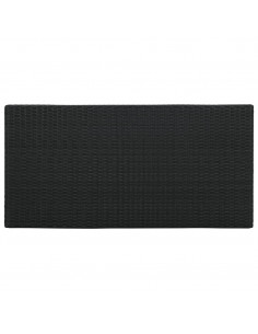 Tavolo da Bar con Ripiani Nero 120x60x110 cm in Polyrattan