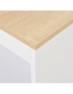 Tavolo da Bar con Ripiano Bianco 110x50x103 cm