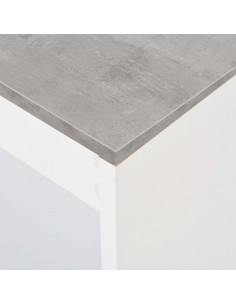 Tavolo da Bar con Ripiano Bianco 110x50x103 cm