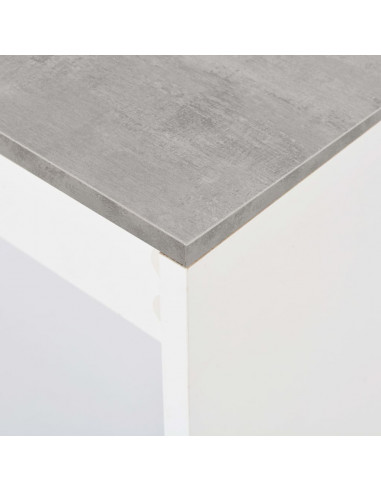 Tavolo da Bar con Ripiano Bianco 110x50x103 cm