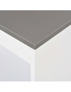 Tavolo da Bar con Ripiano Bianco 110x50x103 cm