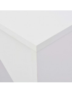 Tavolo da Bar con Scaffale Mobile Bianco 138x39x110 cm