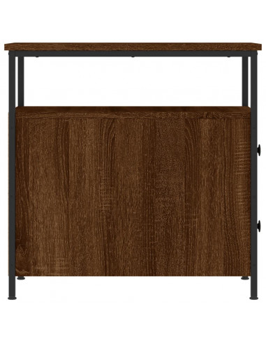 Comodino Rovere Marrone 30x60x60 cm in Legno Multistrato