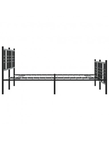 Giroletto con Testiera e Pediera Metallo Nero 150x200 cm