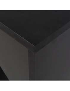 Tavolo da Bar con Scaffale Mobile Nero 138x39x110 cm