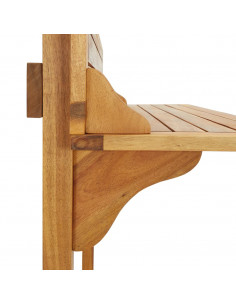 Tavolo da Bar da Balcone 90x37x122,5 cm in Massello di Acacia