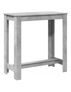 Tavolo da Bar Grigio Cemento 102x50x103,5 cm Legno Multistrato