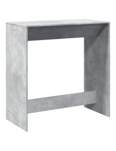 Tavolo da Bar Grigio Cemento 102x50x103,5 cm Legno Multistrato