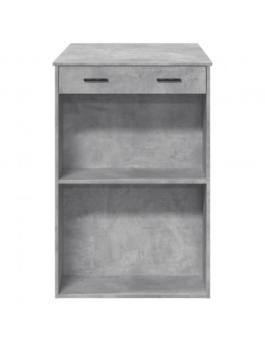 Tavolo da Bar Grigio Cemento 102x70x103,5 cm in Truciolato