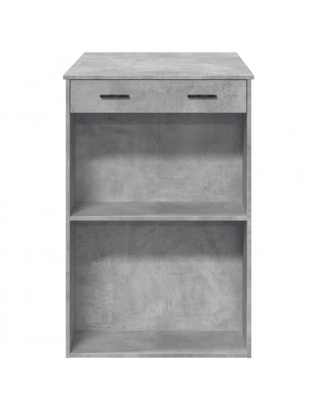 Tavolo da Bar Grigio Cemento 102x70x103,5 cm in Truciolato
